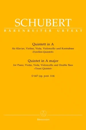 Déstockage | Barenreiter Schubert F. - Quintette "la Truite" En La Majeur D 667 (op.post.114)
