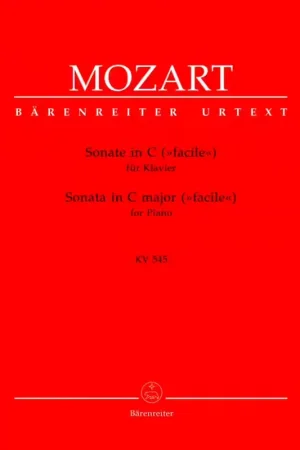 Barenreiter Mozart W.a. - Sonate "facile" KV 545 En Do Majeur - Piano - Prix réduit
