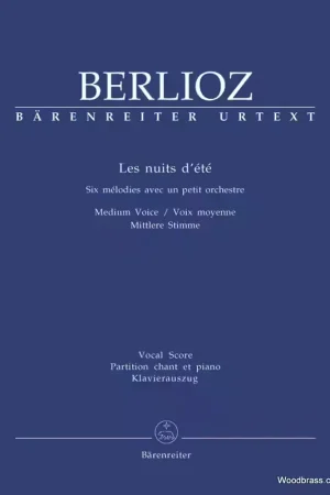 Barenreiter Berlioz Hector - Les Nuits D'ete - Chant & Piano - Qualité supérieure