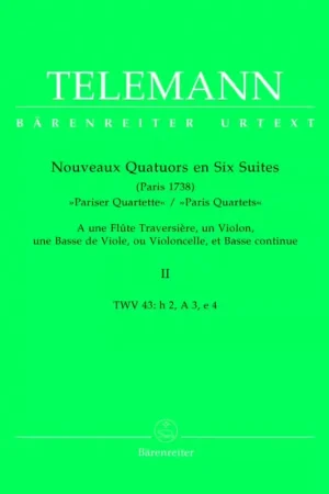 Barenreiter Telemann G.P. - Nouveaux Quatuors En 6 Suites Paris Quets Vol.2 - Flute Violon Viole De Gambe - Tout juste disponible