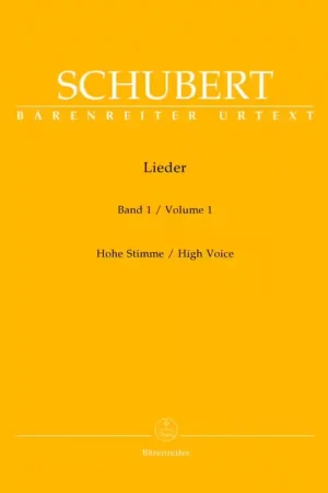 Prix malin | Barenreiter Schubert Franz - Lieder Vol.1 - Voix Haute Piano