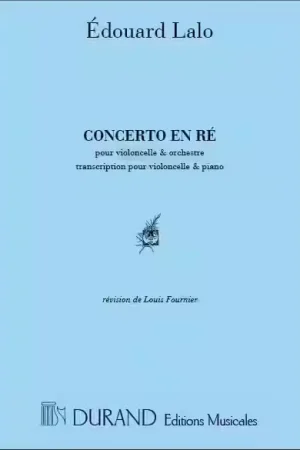 Prix usine - Durand LALO E. - CONCERTO EN RE - VIOLONCELLE ET OCHESTRE