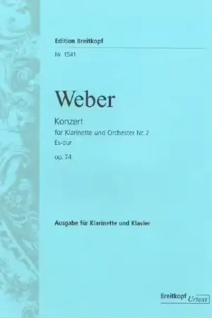 Soldes | Edition Breitkopf Weber - Clarinette Concerto No. 2 In Eb Major Op. 74 - Clarinette et Piano