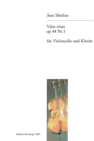 Edition Breitkopf Sibelius J. - Valse Triste Aus Op. 44 - Violoncelle Piano | Offre exceptionnelle