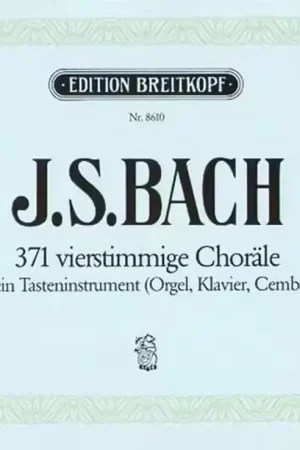 Edition Breitkopf Bach J.S. - 371 4st.chorale BWV 253-438 - Orgue | Fin de série