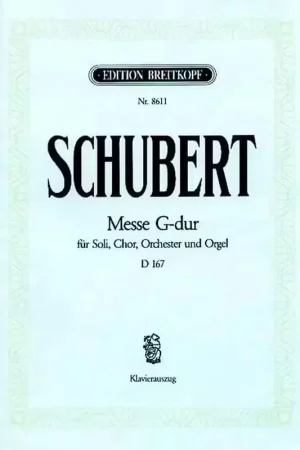 Expédition express - Edition Breitkopf Schubert F. - Messe Sol Majeur D 167 - Ch Choeur Piano