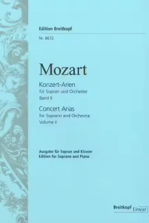 Edition Breitkopf Mozart - Complete Concert Arias For Soprano - Soprano et Piano | Bon plan