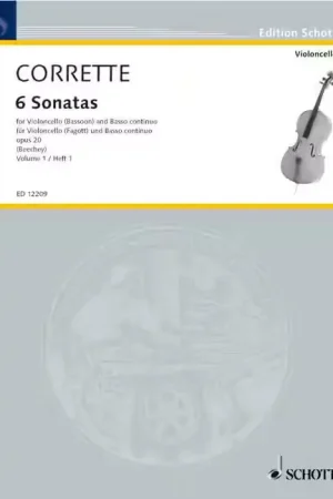 Qualité professionnelle - Schott Corrette - Les Délices De La Solitude Op. 20 - Violoncelle (bassoon) et Basso Continuo