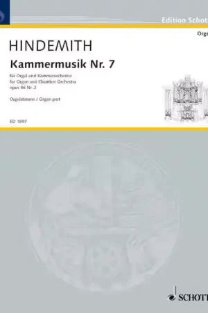 Schott Hindemith - Chamber Music No. 7 Op. 46/2 - Orgue et Chamber Orchestre | Meilleure vente