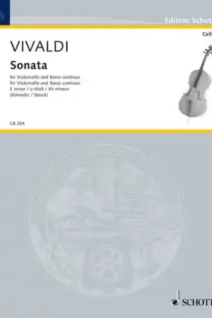 Bon prix | Schott Vivaldi Antonio - Six Sonatas - Cello And Basso Continuo