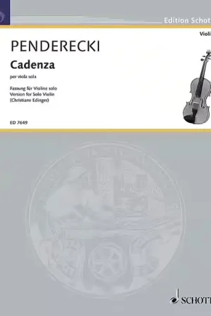 Schott Penderecki - Cadenza - Violon | Promotion
