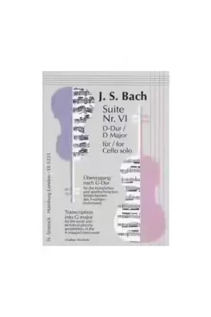 Simrock Bach J.S. - Suite No.6 In G Major BWV 1012 - Cello | Prix réduit