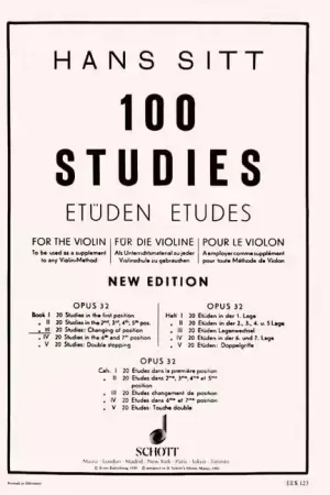 Vente flash | Schott Sitt Hans - 100 Etudes Op.32 Vol.3 - Violin