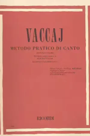 Ricordi Vaccaj Metodo Pratico Di Canto (S Ou T) Avec CD - Plus que quelques pièces