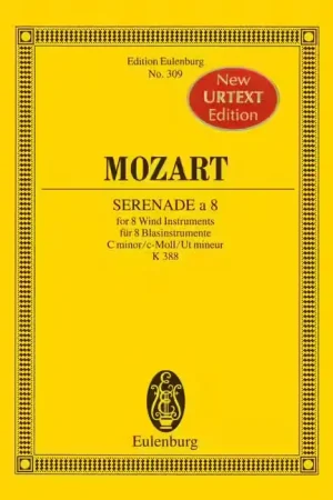 Eulenburg Moz - Serenade A 8 Ut Mineur Kv 388 - 2 Houns 2 Hautboiss 2 Clarinettes In Bb Et 2 Bassoons | Très demandé