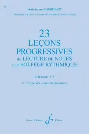 Achat sécurisé | Billaudot Bourdeaux MARIE-jeanne - 23 Lecons Progressives Vol.4a