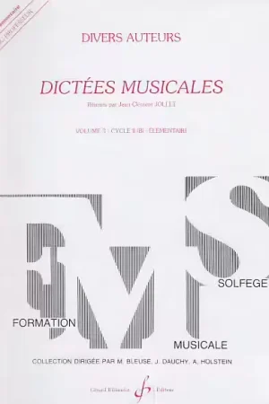 Billaudot Jollet JEAN-clement - Dictees Musicales Vol.3 - Livre Du Professeur - Bon plan