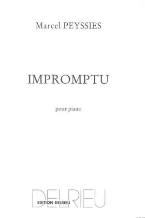 Offre exclusive | Edition Delrieu Peyssies Marcel - Impromptu - Piano