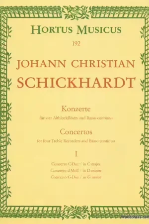 Très populaire | Barenreiter Schickhardt J.C. - Sechs Konzerte FüR Vier Altblockflöten Und BC - Heft 1