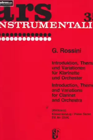 Sikorski Ini Gioacchino - Introduction Theme Et Variations - Clarinette & Piano - Offre limitée