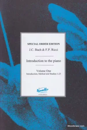 Prix réduit | Novello BACH J.S./RICCI F.P. - INTRODUCTION TO THE PIANO VOL 1 STUDIES 1-25 NOVELLO