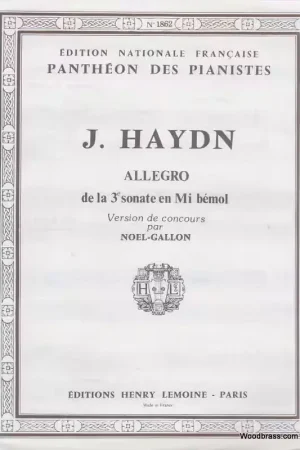 Produit phare | Lemoine Haydn Joseph - Allegro (3eme Sonate) - Piano
