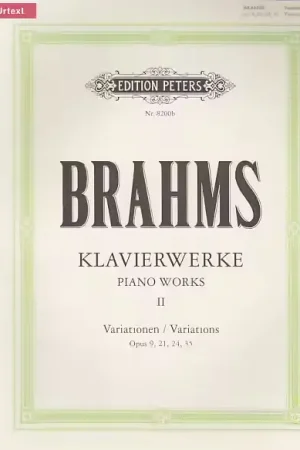 Recommandé - Edition Peters Brahms Johannes - Klavierwerke Vol.2 (urtext)