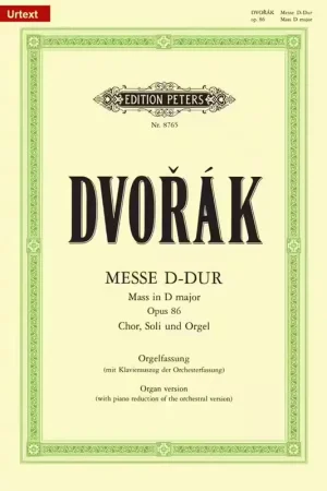 Edition Peters Mass In D Major Op.86 Choeur - Dvorak | Dernier arrivage