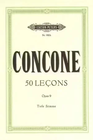 Edition Peters Concone Giuseppe - 50 Lecons Op 9 - Low Voice And Piano (par 10 Minimum) | Offre flash