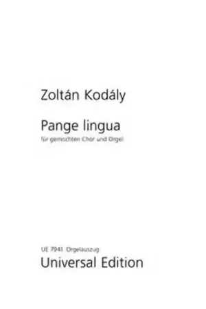 Premium | Universal Edition Kodaly Z. - Pange Lingua - Orgue