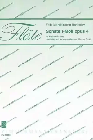 Nouveau lancement - Zimmermann Mendelssohn Felix - Sonate F-moll Op.4 - Flute et Piano