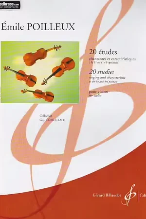 Petit prix | Billaudot Poilleux Emile - 20 Études Chantantes et Caracteristiques - Violon