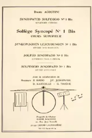 Remise supplémentaire | Editions Agostini Solfège Syncopé Vol.1 Bis - Agostini