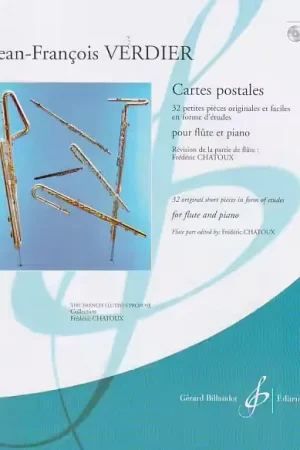 Qualité supérieure - Billaudot Verdier J.F. - Ces Postales + Cd - Flute Piano