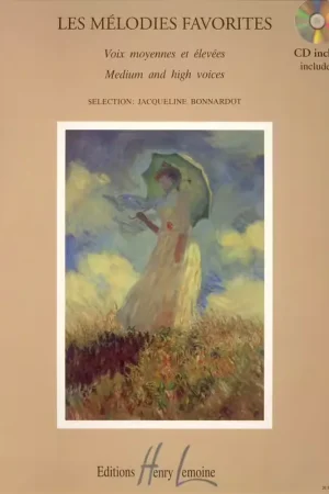Commandez en ligne - Lemoine Bonnardot Jacqueline - Melodies Favorites + Cd - Voix Elevee Ou Moyenne Piano