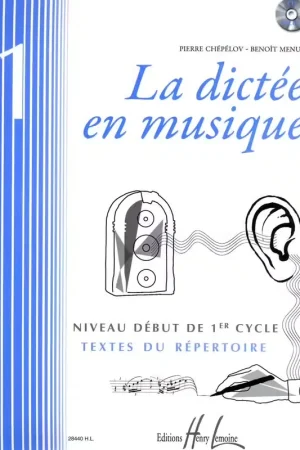 Prix usine | Lemoine Chepelov P. / Menut B. - La Dictee En Musique Vol.1 + CD - Debut Du 1er Cycle