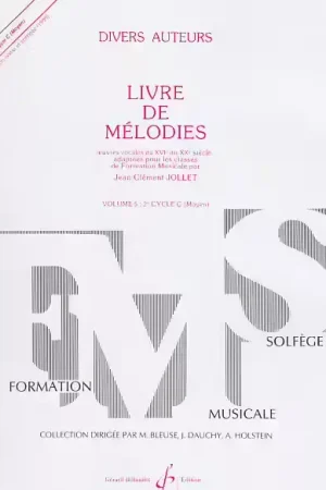 Billaudot Jollet JEAN-clement - Livre De Mélodies Vol.5 - Offre