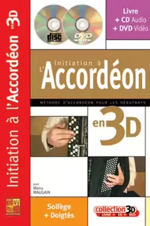 Play Music Publishing Maugain Manu - Initiation A L'accordeon En 3D CD + DVD - Satisfait ou remboursé