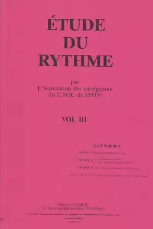 Combre CNR De Lyon - Etude Du Rythme Vol Iii - Profitez-en maintenant