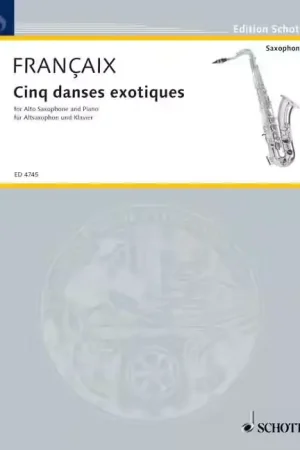 Schott Francaix Jean - Cinq Danses Etiques - Saxophone Alto Piano | Très apprécié des clients