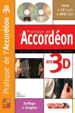 Play Music Publishing Maugain Manu - Pratique De L'accordeon En 3D CD + DVD - Premium