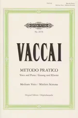 Edition Peters Vaccai - Methode Pratique (voix Moyenne) | Expédition rapide