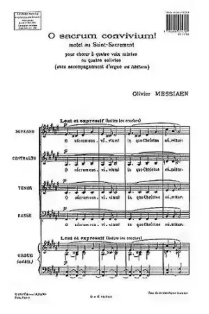 Durand Messiaen O. - O Sacrum Convivium Motet Au SAINT-sacrement - Choeur - Se termine bientôt