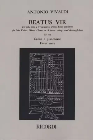 Ricordi Vivaldi A. - Beatus Vir. Salmo 111 Rv 598 - Direct usine