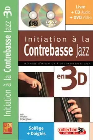 Play Music Publishing Beaujean Michel - Initiation A La Contrebasse Jazz En 3D CD + DVD - Retour facile
