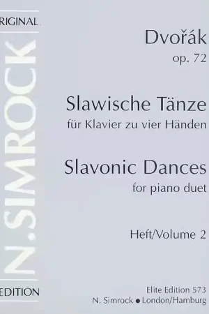Commandez en ligne | Simrock Dvorák - Slavonic Dances Op. 72 Numéro 2 - Piano (4 Hets)