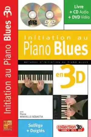 Play Music Publishing MINVIELLE-sebastia - Initiation Au Piano Blues En 3D CD + DVD - Super offre