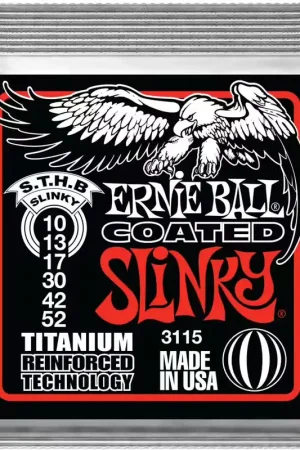 Ernie Ball 3115 Coated Slinky Skinny Top Heavy Bottom 10-52 | Prix imbattable