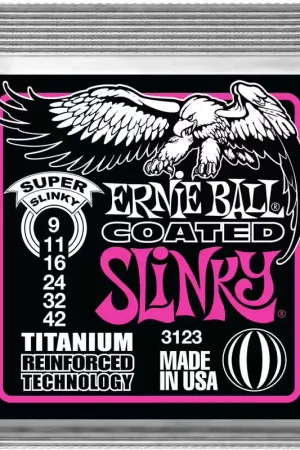 Ernie Ball 3123 Coated Titanium Super Slinky 9-42 | Disponible