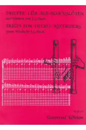 Dernières unités - Universal Edition Bach J.S. - From The Works Of J.s.bach Band 1 - 2 Treble Recorders
